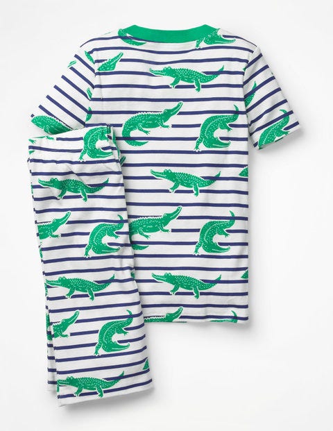 Glow-In-The-Dark Short Pajamas - Astro Green Croccodiles Glow-In-The-Dark Short Pajamas - Astro Green Croccodiles