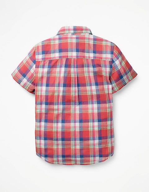 Fun Short-Sleeved Shirt - Salsa Red/Patina Green Check Fun Short-Sleeved Shirt - Salsa Red/Patina Green Check
