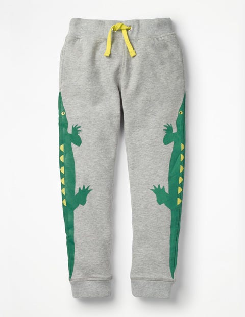 Jogginghose Mit Tiermotiv - Grau Meliert, Krokodile Jogginghose Mit Tiermotiv - Grau Meliert, Krokodile