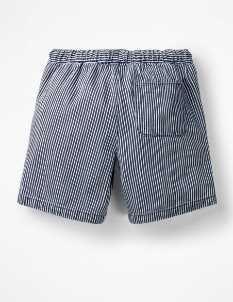 Drawstring Shorts - College Blue/Ecru Drawstring Shorts - College Blue/Ecru