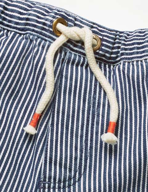 Drawstring Shorts - College Blue/Ecru Drawstring Shorts - College Blue/Ecru