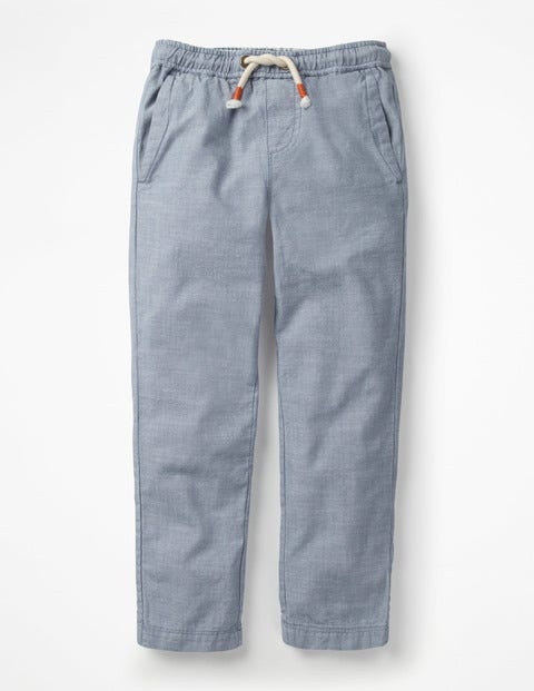 Summer Pull-On Trousers - Light Blue Chambray Summer Pull-On Trousers - Light Blue Chambray