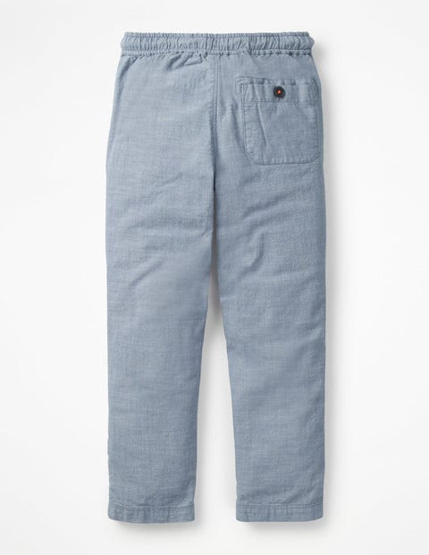 Summer Pull-On Trousers - Light Blue Chambray Summer Pull-On Trousers - Light Blue Chambray