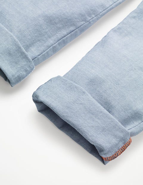 Summer Pull-On Trousers - Light Blue Chambray Summer Pull-On Trousers - Light Blue Chambray