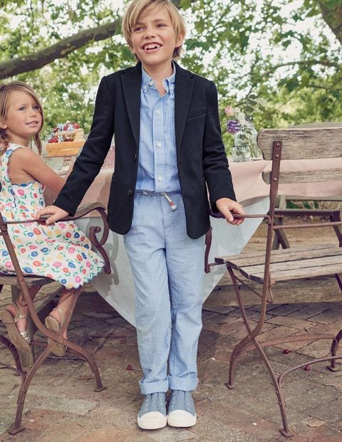 Summer Pull-On Trousers - Light Blue Chambray Summer Pull-On Trousers - Light Blue Chambray