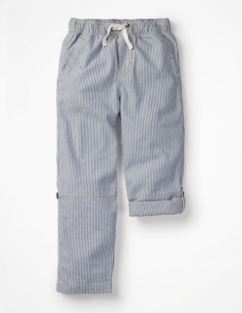 Surf Roll-Up Trousers - College Blue/Ecru Ticking Surf Roll-Up Trousers - College Blue/Ecru Ticking