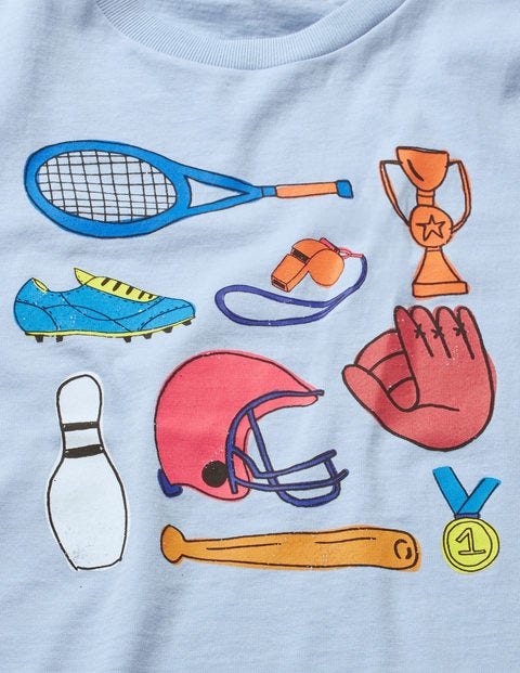 Sports T-Shirt - Provence Blue Multi Sports Sports T-Shirt - Provence Blue Multi Sports