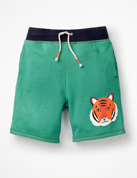 Animal Sweatshorts - Jungle Green Tiger Animal Sweatshorts - Jungle Green Tiger
