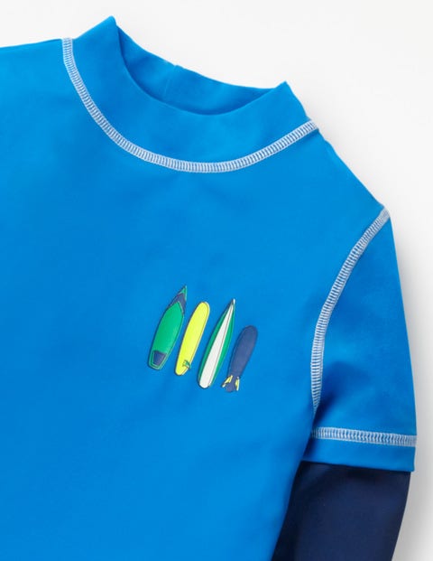 Layered Rash Vest - Pool Blue Surfboards Layered Rash Vest - Pool Blue Surfboards