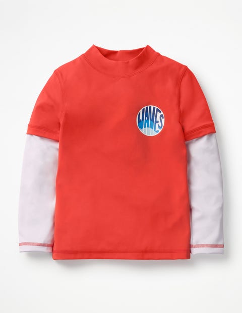 Layered Rash Guard - Indie Red Wave Layered Rash Guard - Indie Red Wave