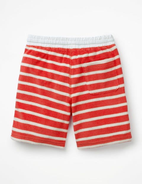 Towelling Sweatshorts - Jam Red/White Towelling Sweatshorts - Jam Red/White
