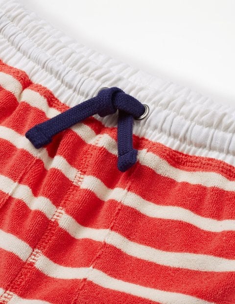 Towelling Sweatshorts - Jam Red/White Towelling Sweatshorts - Jam Red/White