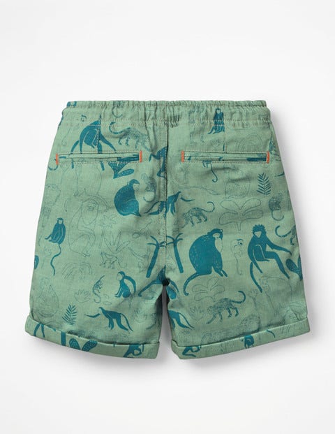 Roll-Up Shorts - Patina Green Monkeys Roll-Up Shorts - Patina Green Monkeys