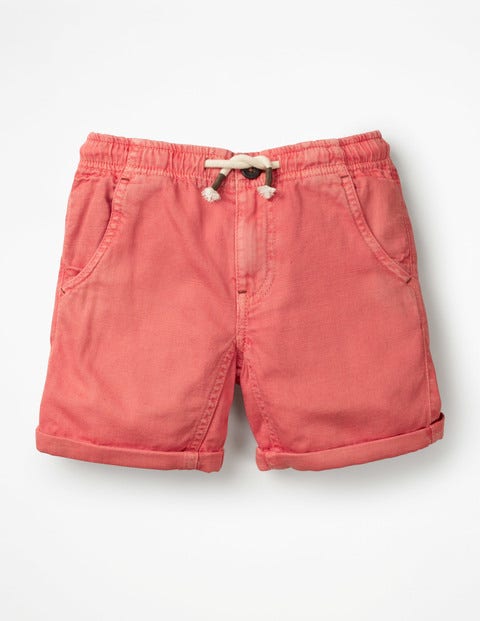 Roll-Up Shorts - Baked Coral Orange Roll-Up Shorts - Baked Coral Orange