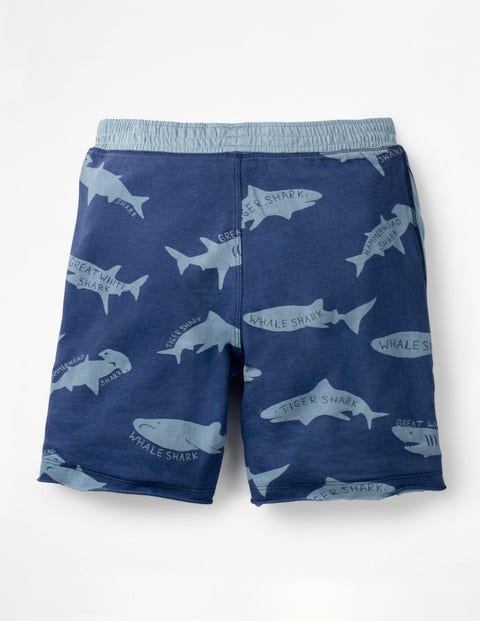 Reversible Printed Sweatshorts - Starboard Blue Shark Reversible Printed Sweatshorts - Starboard Blue Shark