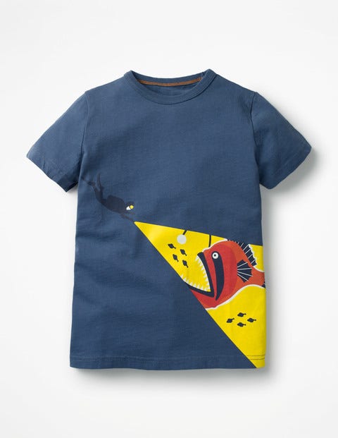 Glow-In-The-Dark Sea T-Shirt - Lagoon Blue Diver Glow-In-The-Dark Sea T-Shirt - Lagoon Blue Diver