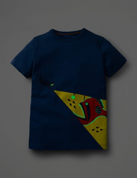 Glow-In-The-Dark Sea T-Shirt - Lagoon Blue Diver Glow-In-The-Dark Sea T-Shirt - Lagoon Blue Diver