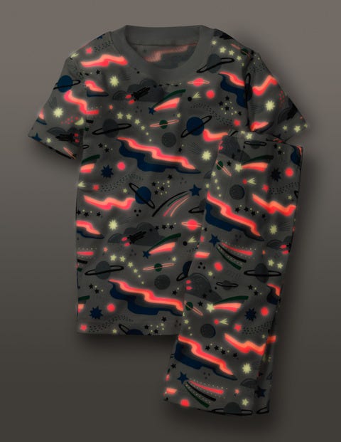 Glow-In-The-Dark Space Pajamas - Multi Lunar Landing Glow-In-The-Dark Space Pajamas - Multi Lunar Landing