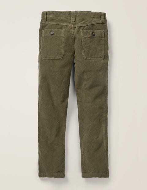 Relaxed Cord Chino Pants - Khaki Green Relaxed Cord Chino Pants - Khaki Green