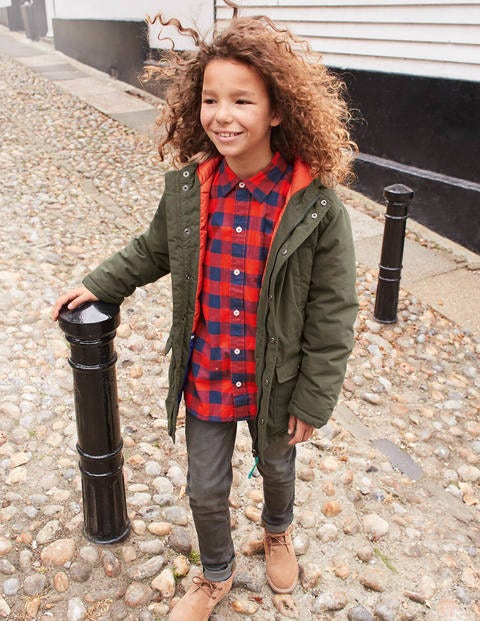 Shower Resistant Padded Parka - Khaki Green Shower Resistant Padded Parka - Khaki Green