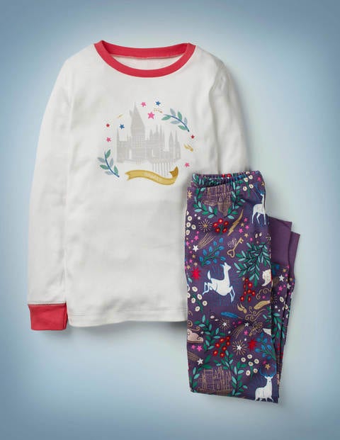 Harry Potter Long John Pyjamas - Plum Jam Hogwarts Toile Harry Potter Long John Pyjamas - Plum Jam Hogwarts Toile