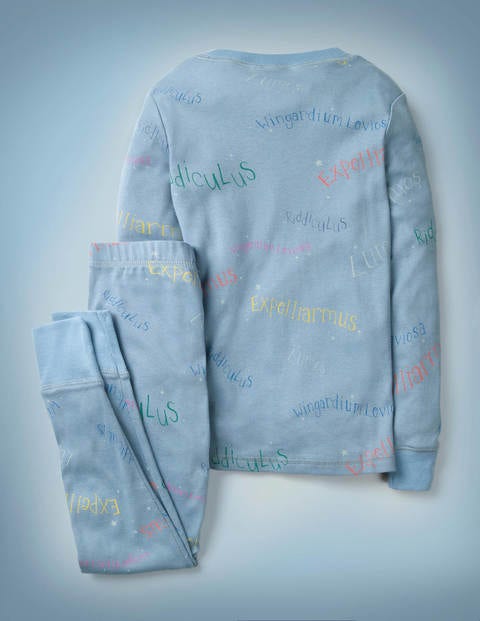 Lumos Glow-In-The-Dark Pyjamas - Patronus Blue Magic Spells Lumos Glow-In-The-Dark Pyjamas - Patronus Blue Magic Spells