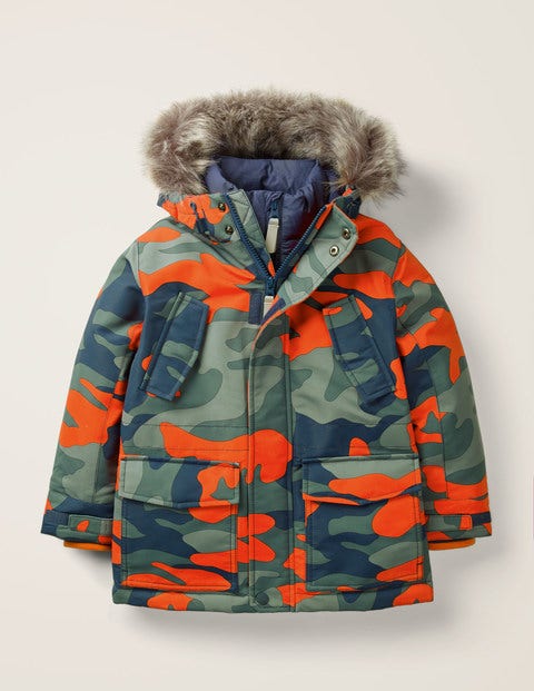 Waterproof Parka - Orange Camouflage Waterproof Parka - Orange Camouflage