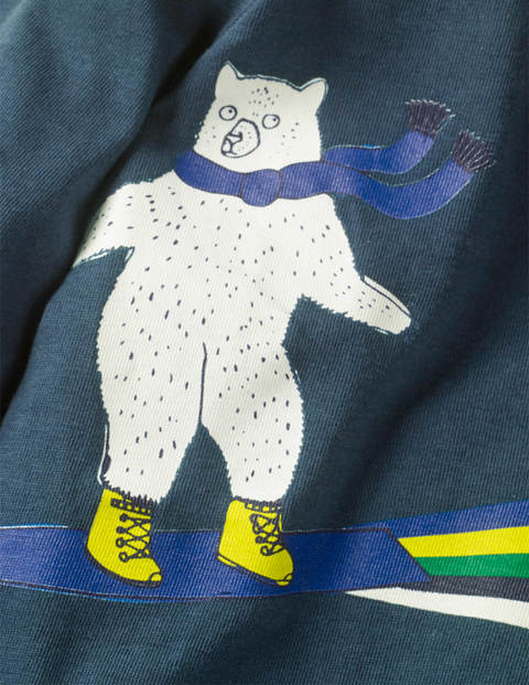 T-Shirt Rayé Motif Arctique - Ours polaire bleu orageux T-Shirt Rayé Motif Arctique - Ours polaire bleu orageux