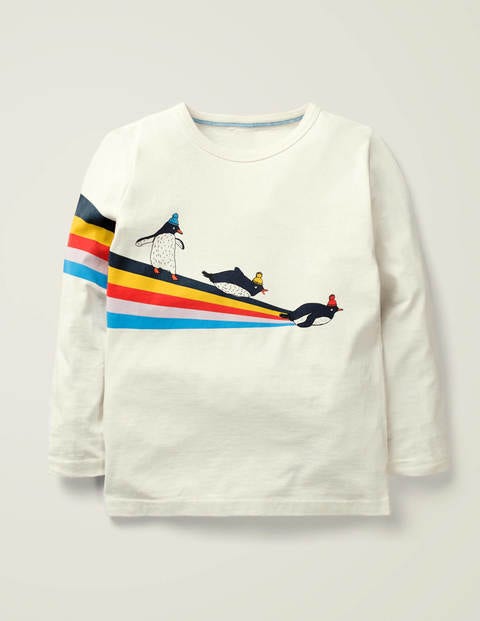 T-Shirt Rayé Motif Arctique - Pingouins ivoire T-Shirt Rayé Motif Arctique - Pingouins ivoire