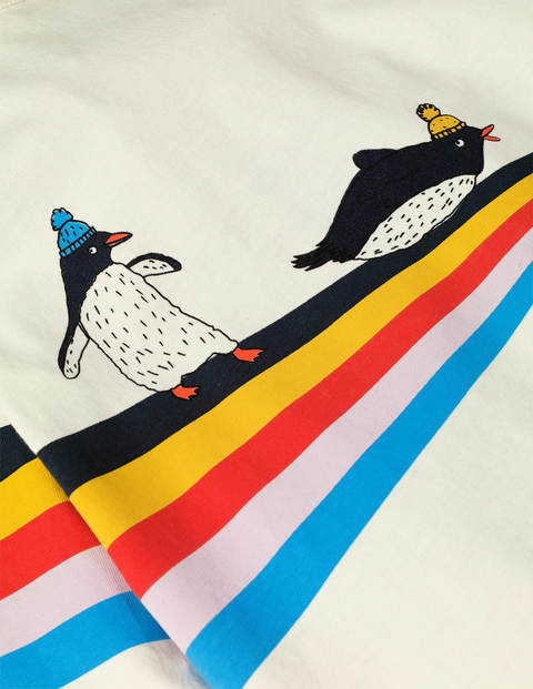 T-Shirt Rayé Motif Arctique - Pingouins ivoire T-Shirt Rayé Motif Arctique - Pingouins ivoire