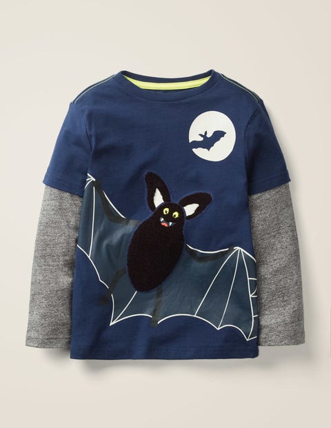 Glowing Halloween T-Shirt - Boysenberry Purple Bat Glowing Halloween T-Shirt - Boysenberry Purple Bat