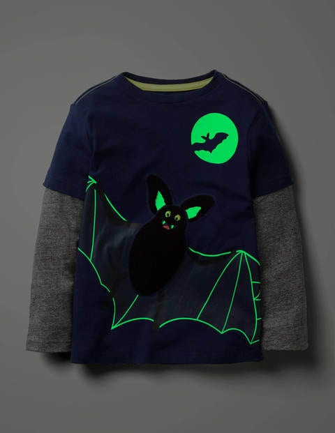 Glowing Halloween T-Shirt - Boysenberry Purple Bat Glowing Halloween T-Shirt - Boysenberry Purple Bat