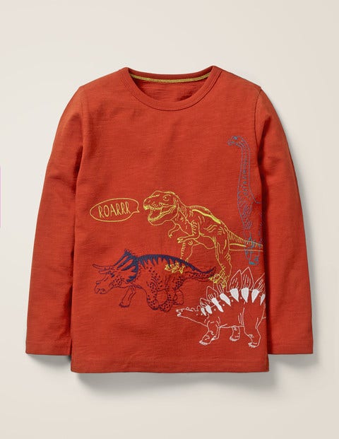 Superstitch Animal T-Shirt - Picante Brown Dinosaurs Superstitch Animal T-Shirt - Picante Brown Dinosaurs