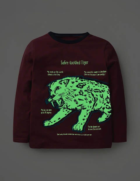 Glow-In-The-Dark Beast T-Shirt - Sail Red Saber-Tooth Glow-In-The-Dark Beast T-Shirt - Sail Red Saber-Tooth
