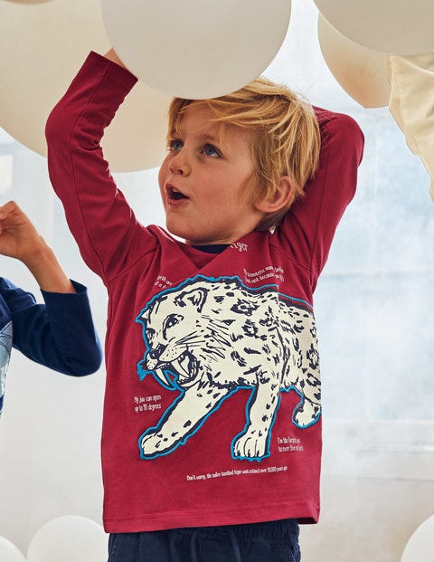 Glow-In-The-Dark Beast T-Shirt - Sail Red Saber-Tooth Glow-In-The-Dark Beast T-Shirt - Sail Red Saber-Tooth