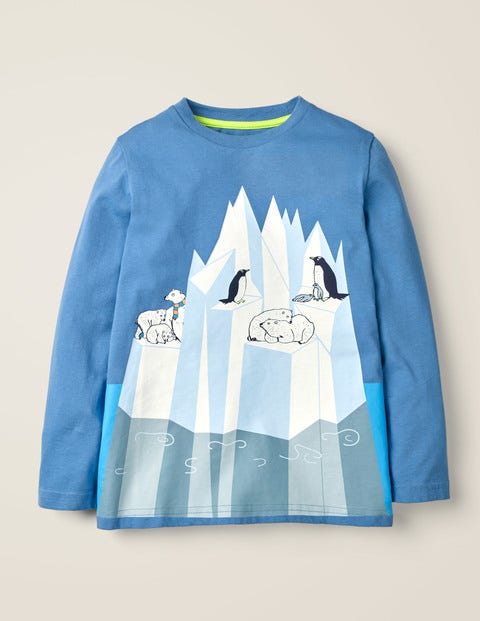 T-Shirt Motif Animaux Des Glaciers - Animaux des glaces bleu élisabéthain T-Shirt Motif Animaux Des Glaciers - Animaux des glaces bleu élisabéthain
