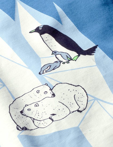T-Shirt Motif Animaux Des Glaciers - Animaux des glaces bleu élisabéthain T-Shirt Motif Animaux Des Glaciers - Animaux des glaces bleu élisabéthain