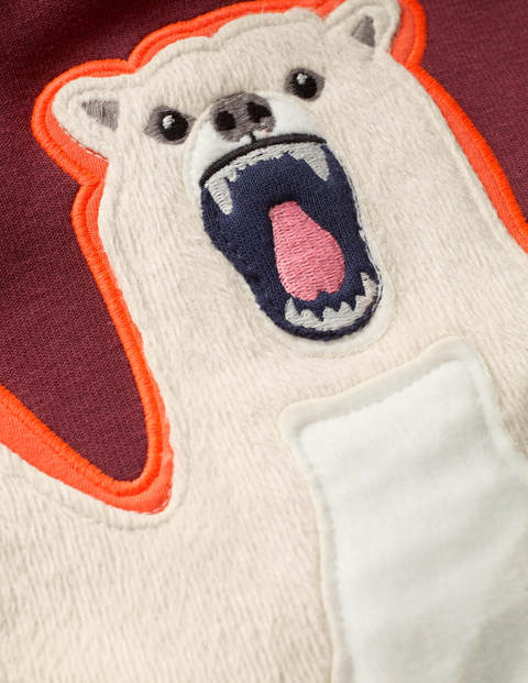 Furry Friends Sweatshirt - Baked Aubergine Purple Bear Furry Friends Sweatshirt - Baked Aubergine Purple Bear