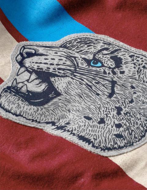 Wild Appliqué T-Shirt - Sail Red Snow Leopard Wild Appliqué T-Shirt - Sail Red Snow Leopard