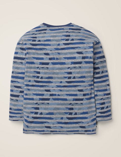Camo Stripe T-Shirt - Grey Marl/Blue Camo Camo Stripe T-Shirt - Grey Marl/Blue Camo