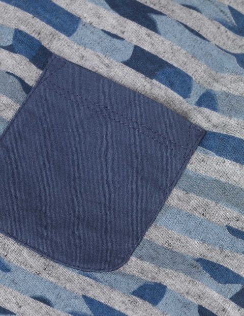 Camo Stripe T-Shirt - Grey Marl/Blue Camo Camo Stripe T-Shirt - Grey Marl/Blue Camo