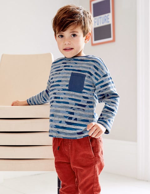 Camo Stripe T-Shirt - Grey Marl/Blue Camo Camo Stripe T-Shirt - Grey Marl/Blue Camo