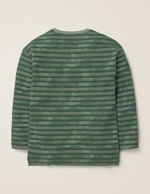 T-Shirt Rayé À Motif Camouflage - Camouflage vert chiné T-Shirt Rayé À Motif Camouflage - Camouflage vert chiné