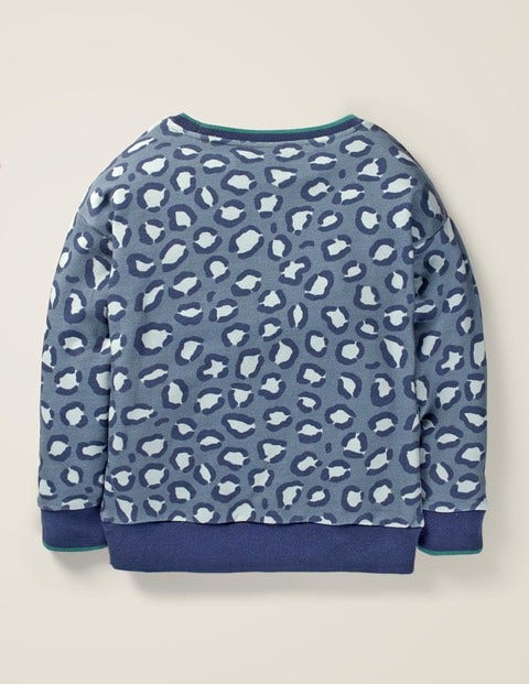 Printed Sweatshirt - Grey Animal Spot Printed Sweatshirt - Grey Animal Spot
