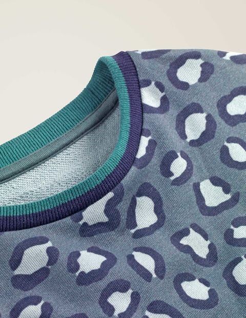 Printed Sweatshirt - Grey Animal Spot Printed Sweatshirt - Grey Animal Spot