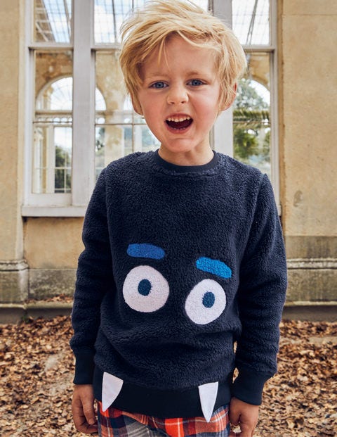 Snuggly Monster Sweatshirt - Navy Blue Monster Snuggly Monster Sweatshirt - Navy Blue Monster