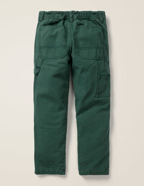 Rib Waist Carpenter Pants - Emerald Night Green Rib Waist Carpenter Pants - Emerald Night Green