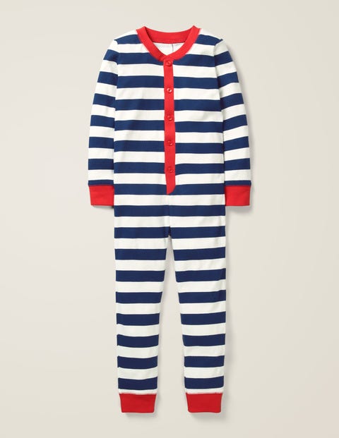 Cosy Sleep All-in-one Pyjamas - College Blue/Ivory Cosy Sleep All-in-one Pyjamas - College Blue/Ivory