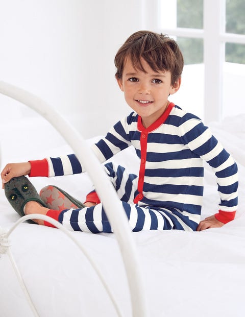 Cosy Sleep All-in-one Pyjamas - College Blue/Ivory Cosy Sleep All-in-one Pyjamas - College Blue/Ivory