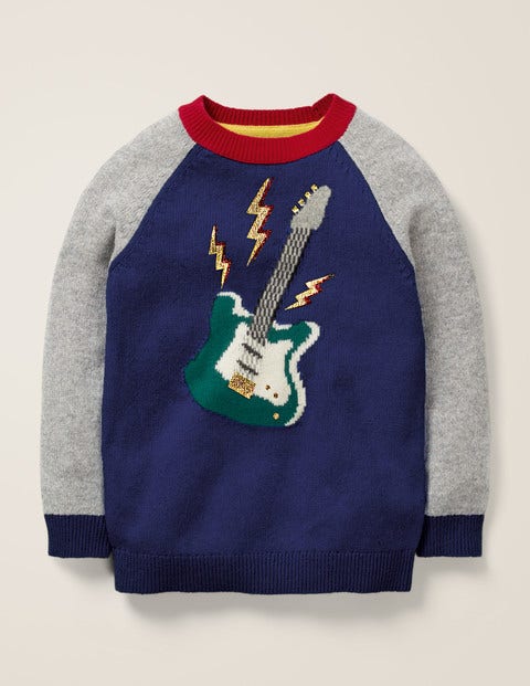 Winter Graphic Crew Sweater - College Blue Winter Graphic Crew Sweater - College Blue